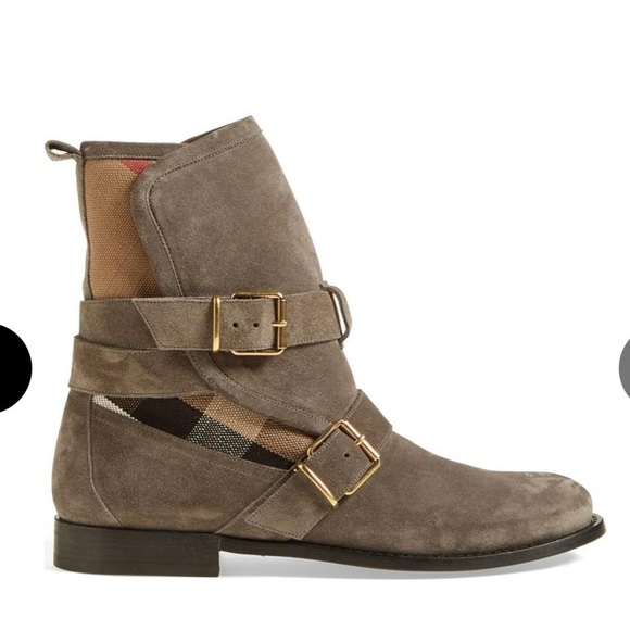 Burberry Shoes - Burberry Grey Suede Bootie